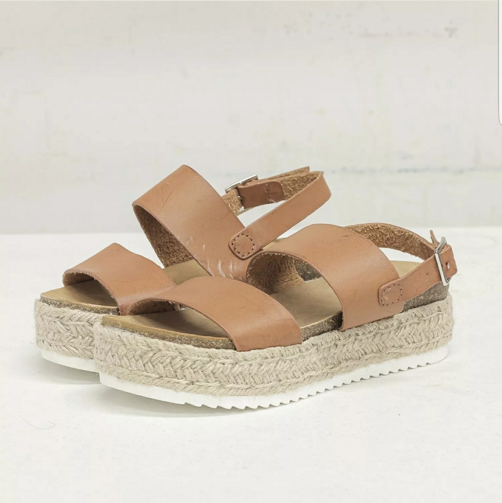 Soda Kazoo Jute Wrap Espadrille Sandals Sz 5.5